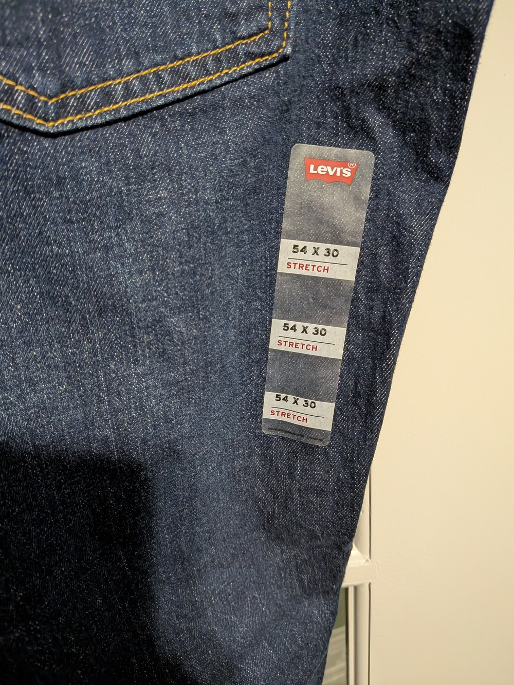 Levis 541 Athletic Taper Jeans Mens 54x30 Big and Tall Stretch Blue Denim NWT - Picture 3 of 5